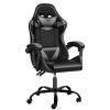 YSSOA Racing Video Backrest and Seat Height Recliner Gaming Office High Back Computer Ergonomic Adjustable Swivel Chair, Without footrest, Black/Grey