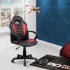 Techni Mobili Kid\'s Gaming and Student Racer Chair with Wheels; Red