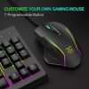 RGB Wired Gaming Mouse RGB Spectrum Backlit Ergonomic Mouse Griffin Programmable 7 Backlight Modes 6400 DPI For Windows PC Gamers