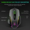 RGB Wired Gaming Mouse RGB Spectrum Backlit Ergonomic Mouse Griffin Programmable 7 Backlight Modes 6400 DPI For Windows PC Gamers