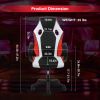 YSSOA Gaming Office High Back Computer Ergonomic Adjustable Swivel Chair; Black/White/Red