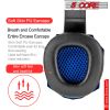 5 CORE 2Pcs Gaming Headset for PS4 PC One PS5 Controller; Noise Cancelling Microphone Over Ear Stereo Headphones with Mic; LED Light; for Laptop Mac N