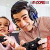 5 CORE 2Pcs Gaming Headset for PS4 PC One PS5 Controller; Noise Cancelling Microphone Over Ear Stereo Headphones with Mic; LED Light; for Laptop Mac N