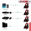 5 CORE 2Pcs Gaming Headset for PS4 PC One PS5 Controller; Noise Cancelling Microphone Over Ear Stereo Headphones with Mic; LED Light; for Laptop Mac N