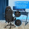 America Hot Sale Ergonomic Office Chair Black And White Color Leather Computer Gaming Chair 1 Piece Free Shipping with Footrest