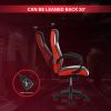 YSSOA Gaming Office High Back Computer Ergonomic Adjustable Swivel Chair; Black/White/Red