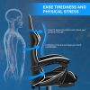 America Hot Sale Ergonomic Office Chair Black And White Color Leather Computer Gaming Chair 1 Piece Free Shipping with Footrest