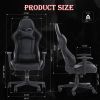 Gaming chair; computer chair with lumbar support; adjustable height gaming chair; office chair with headrest and 360 &deg; rotation; suitable for offi