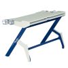 Techni Sport Ergonomic Computer Gaming Desk Workstation with Cupholder &amp; Headphone Hook; Blue