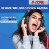 5 CORE 2Pcs Gaming Headset for PS4 PC One PS5 Controller; Noise Cancelling Microphone Over Ear Stereo Headphones with Mic; LED Light; for Laptop Mac N