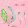 New Gaming Headset with Detachable Cat Ears, for Xbox One S/PlavStaion 4/PS Vita/PC/Laptop/Android Device/iOS Device, with Surround Sound, RGB LED Lig
