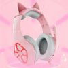 New Gaming Headset with Detachable Cat Ears, for Xbox One S/PlavStaion 4/PS Vita/PC/Laptop/Android Device/iOS Device, with Surround Sound, RGB LED Lig