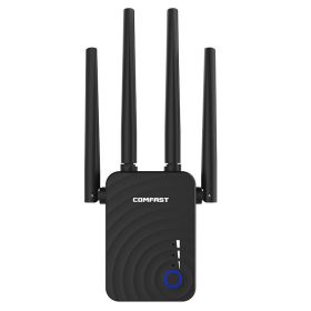 Dual-band 1200-megabit wireless relay router (Option: Black-Use AU plug adapter)