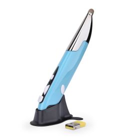 Handwriting Second-generation Pen-shaped Flying Squirrel Mouse Pen Wireless Gaming Optical Pen (Color: Blue)