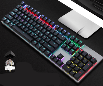Real Mechanical Keyboard GK410 Green Axis Desktop Computer Wired (Option: AOC GK410 Tea Axis-USB)
