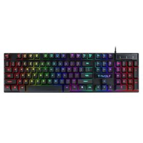 Gaming Usb Luminous Wired Keyboard Floating Manipulator (Option: T20 BLACK)