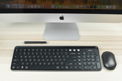 Home Office Business Bluetooth Wireless Smart Keyboard (Color: Black)