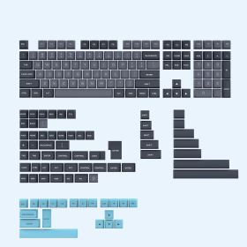 184-key PBT Keycap Wireless Mechanical Game Keyboard (Color: Black)