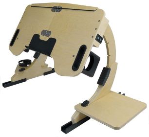 Playing Computer Table Lying On The Bed Wooden Folding Adjustable Angle (Option: White maple-60x31x26cm)