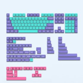 184-key PBT Keycap Wireless Mechanical Game Keyboard (Color: Purple)