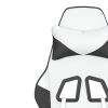 Gaming Chair with Footrest White and Black Faux Leather